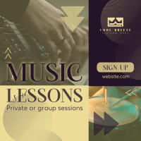 Cool Music Lessons Instagram Post Image Preview