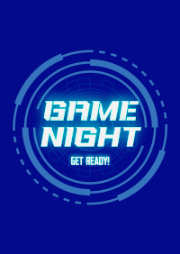 Futuristic Game Night Poster