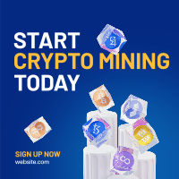 Start Crypto Today Instagram Post Design