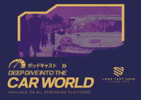 Car World Podcast Postcard