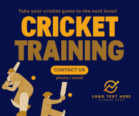 Cricket Training Camp Facebook Post Design