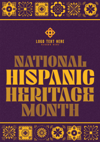 Hispanic Heritage Month Tiles Poster