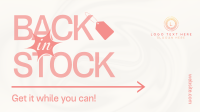 Back In Stock Minimalist Facebook Event Cover