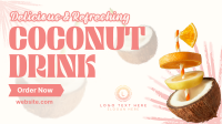 Refreshing Coconut Drink Animation