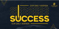 Success as Daily Agenda Twitter Post