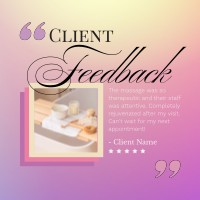 Spa Client Feedback Instagram Post