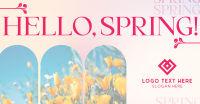 Retro Welcome Spring Facebook Ad