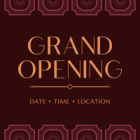 Vintage Grand Opening Instagram Post Design