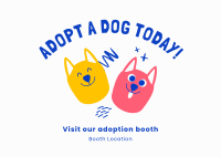 Adopt A Dog Today Postcard