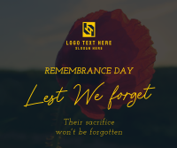 Remember Their Sacrifice Facebook Post