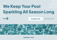 Pool Sparkling Postcard