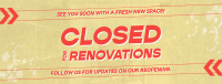 Generic Closed for Renovations Facebook Cover Image Preview