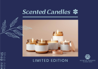 Limited Edition Scented Candles Postcard Image Preview