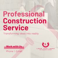 Construction Service Linkedin Post example 1