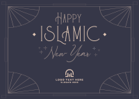 Elegant Islamic Year Postcard