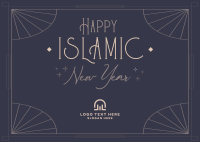 Elegant Islamic Year Postcard Design