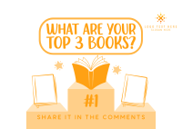 Your Top 3 Books Postcard