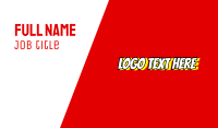 Comic Hero Wordmark Business Card Design