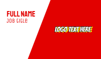 Comic Hero Wordmark Business Card