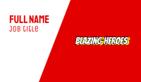 Comic Hero Wordmark Business Card Image Preview