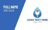 Blue Drop Business Card example 3