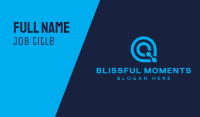 Blue Tech Letter Q Business Card Image Preview