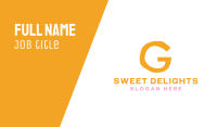 Preschool Orange Letter G Business Card