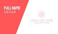 Floral Stroke Lettermark Business Card Design