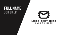 Black Industrial Envelope Business Card