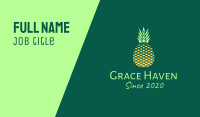 Simple Geometric Pineapple Business Card Design