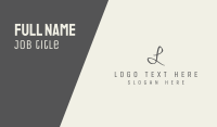 Grey Letter Business Card