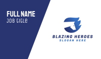 Blue Flame Horse  Business Card Image Preview