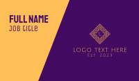 Golden Intricate Relic Letter Business Card Design