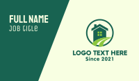 Modern Green Home Business Card