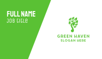 Green Leaf Music Logo Business Card Image Preview