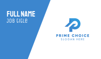 Modern Blue Letter P Business Card Image Preview