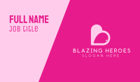 Pink Heart Dating App Business Card Image Preview