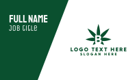 Green Cannabis B Business Card Design