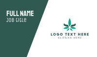 Modern Cannabis Leaf Business Card
