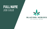 Modern Cannabis Leaf Business Card Image Preview