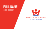 Red Ornament Crown Business Card Design