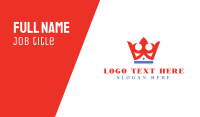 Red Ornament Crown Business Card