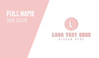 Modern Pink Q Business Card