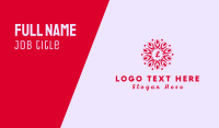 Leaf Petals Lettermark Business Card Design