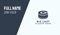 Blue Film Reel Letter C Business Card