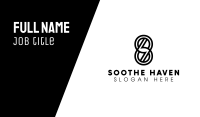 Black Double Six Business Card Design