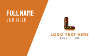 Donut Bakeshop Letter L Business Card Design