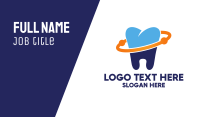 Dental Planet Clean Tooth Business Card Design