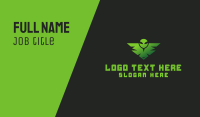Green Alien Badge  Business Card