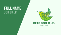 Green Leafy Bird Business Card